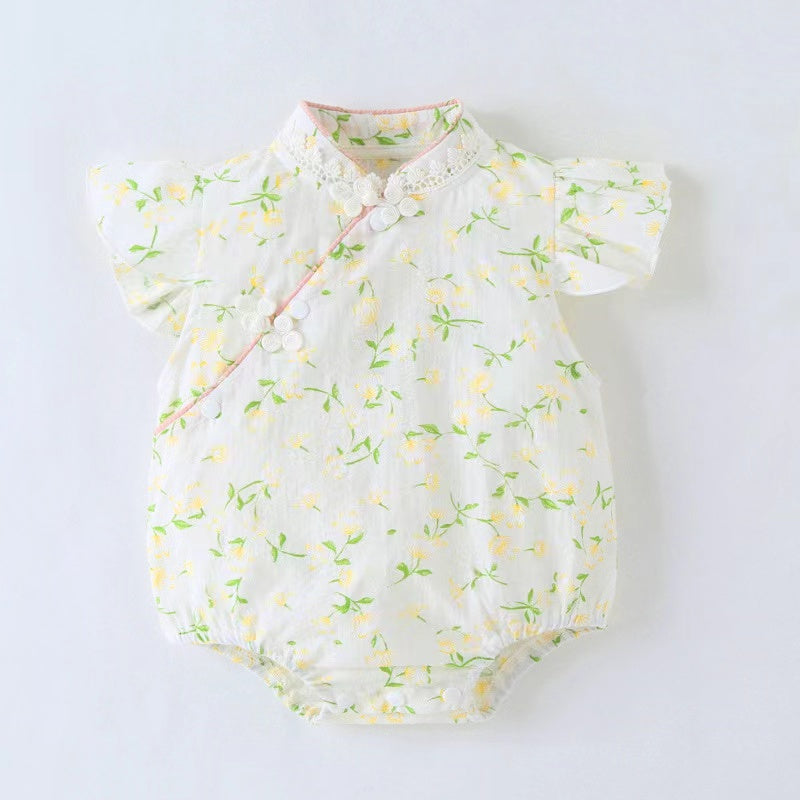 Floral Cheongsam Romper