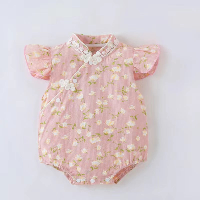 Floral Cheongsam Romper