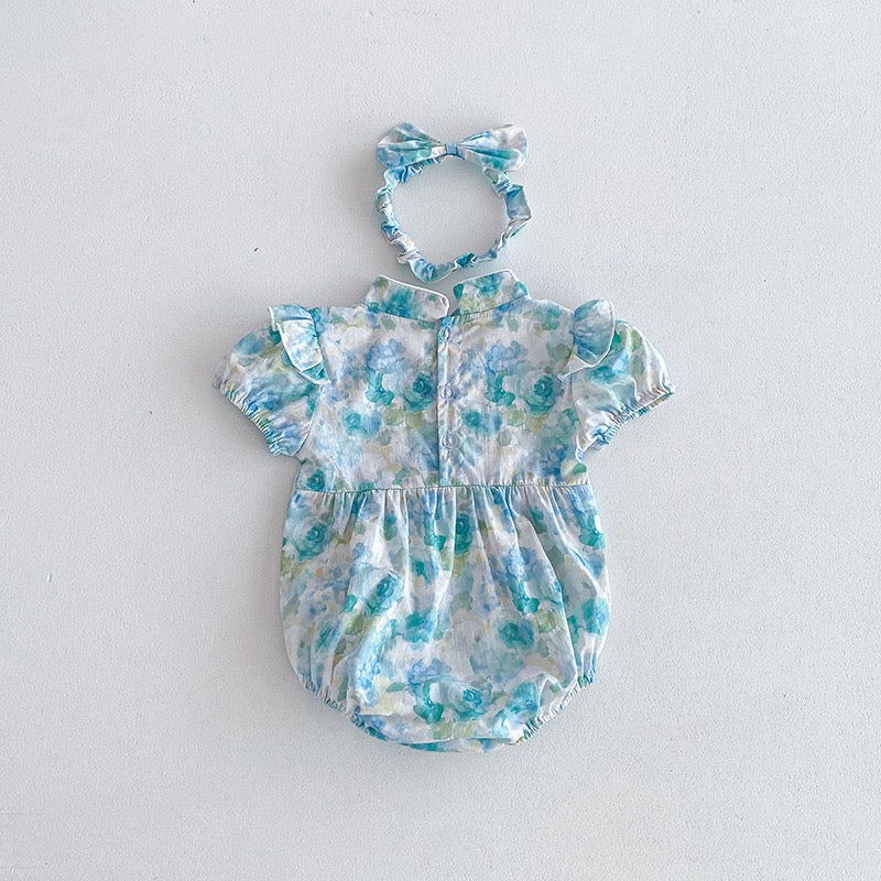 Blue Tang Style Dress / Romper