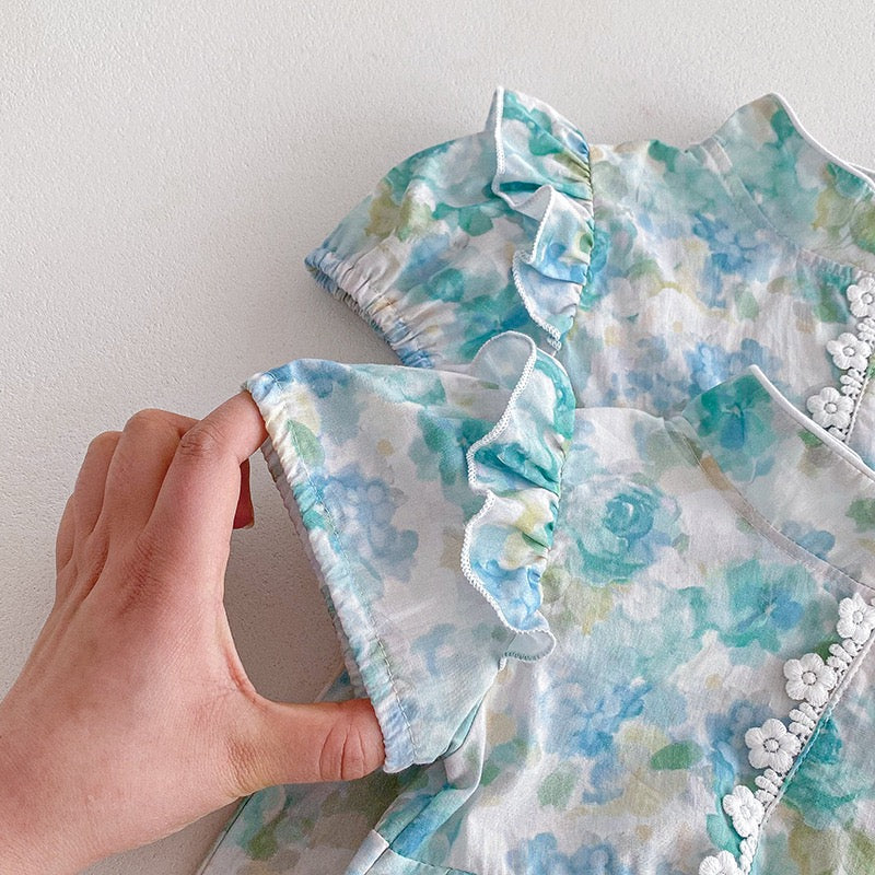 Blue Tang Style Dress / Romper