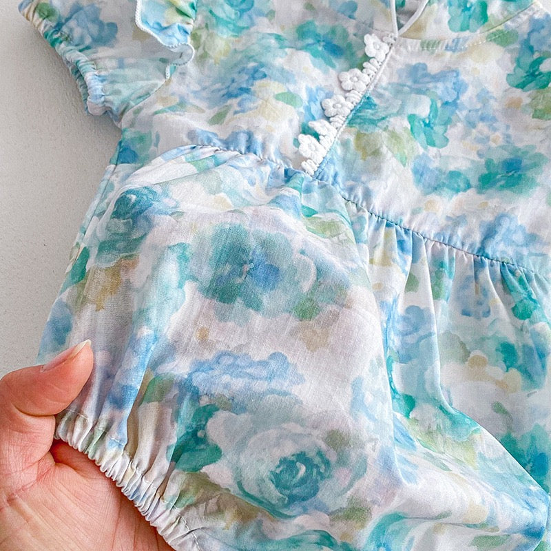Blue Tang Style Dress / Romper