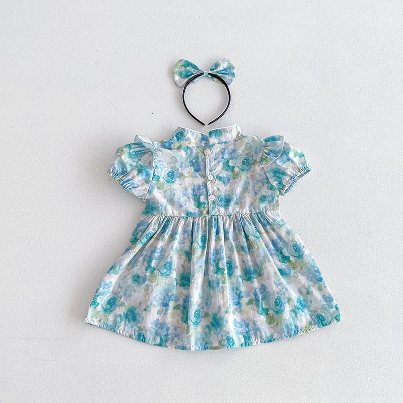 Blue Tang Style Dress / Romper