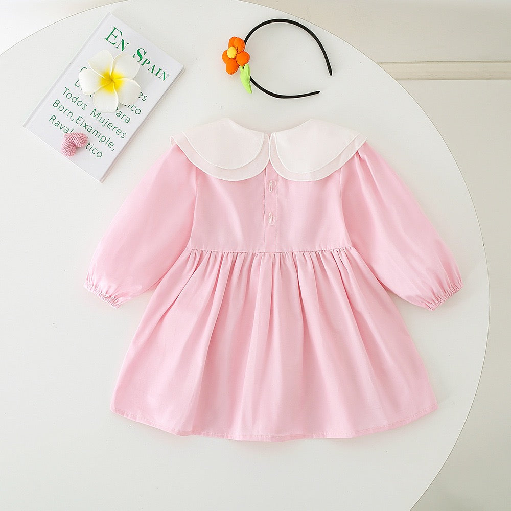 Pink 3 Flower Dress