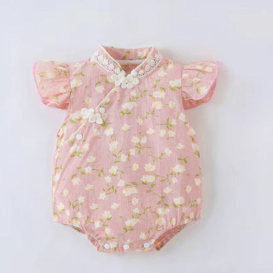 Floral Cheongsam Romper