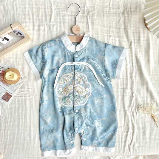 Tang Style Romper  Blue