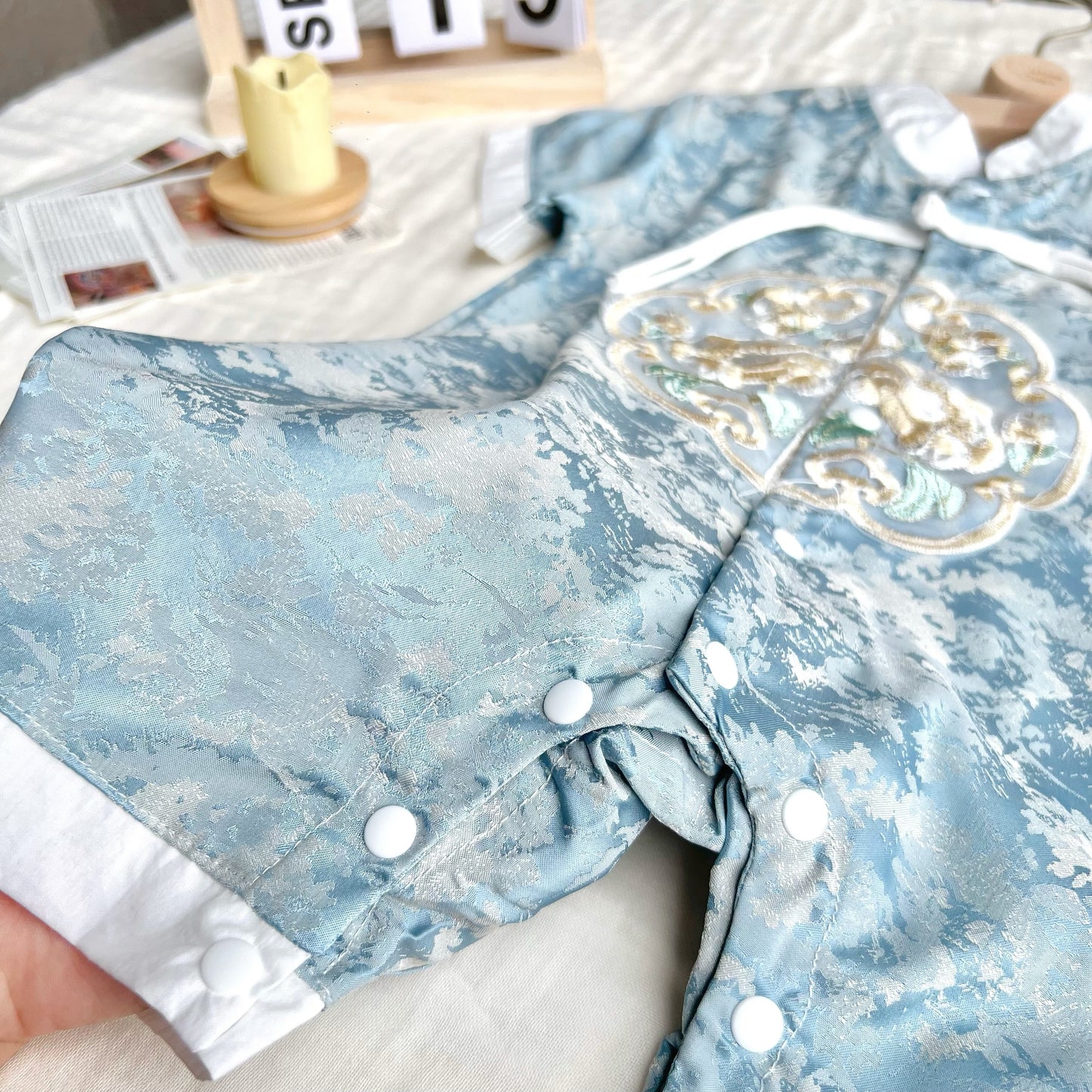 Tang Style Romper  Blue