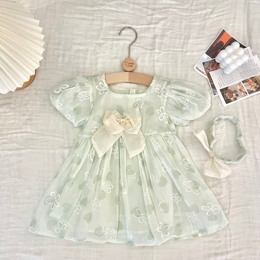 Summer White Bow Dress
